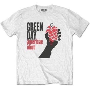 Green Day - American Idiot Mens Small T-Shirt - White