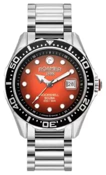 Roamer 220858 41 05 50 Rockshell Scuba Orange Dial Watch