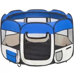 Tectake Dog Pen Pop-up Made of Polyester - Blue