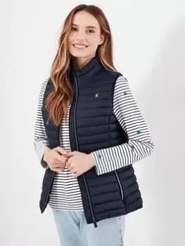 Joules Snug Shower Proof Packable Gilet- Navy, Blue, Size 18, Women