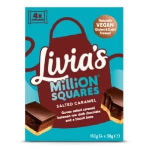 Livia's Kitchen Salted Caramel Million Squares 4x38g box