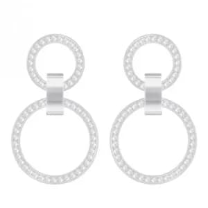 Ladies Swarovski Silver Plated Hollow Earrings