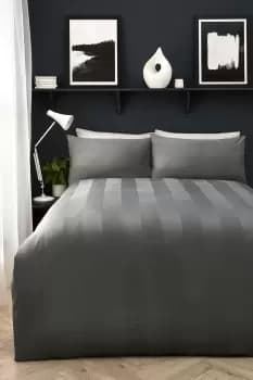 'Capri' Hotel Chic 200TC 100% Cotton Dobby Stripe Duvet Cover Set