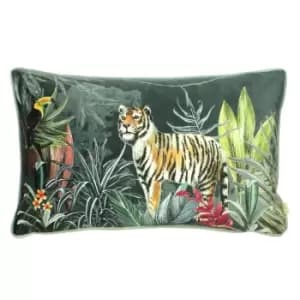 Zinara Tiger Cushion Yellow/Pink/Green