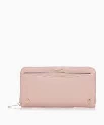 Dune Kartie' Zip Around Removable Card Slot Purse - light pink