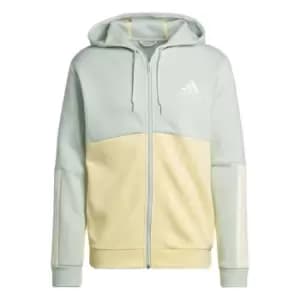 adidas Full Zip Colour Block Hoodie Mens - Green
