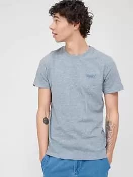 Superdry Embroidered Logo T-Shirt - Blue Size M, Men