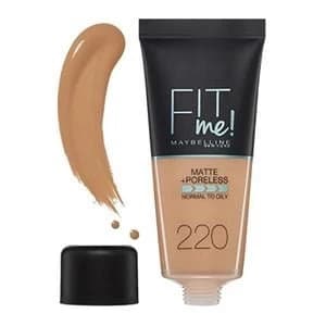 Maybelline Fit Me Matte & Poreless Foundation 220 Nat Beige, Natural Beige