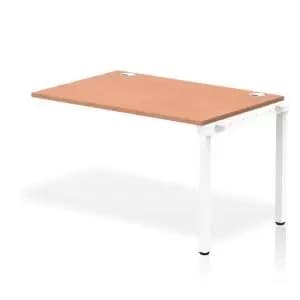 Impulse Bench Single Row Ext Kit 1200 White Frame Office Bench Desk
