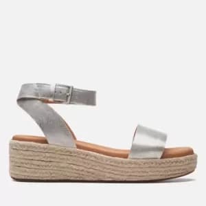 Clarks Womens Kimmei Ivy Leather Flatform Sandals - UK 4