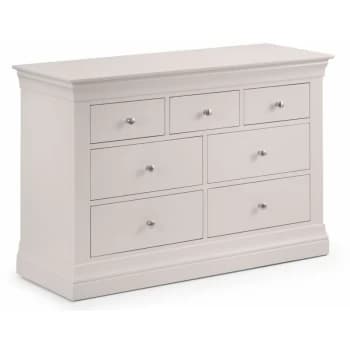 Traditional Style Grey Lacquer Solid Pine 4+3 Drawer Chest - Clermont