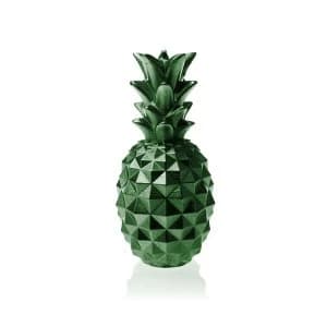 Green Metallic Medium Pineapple Candle