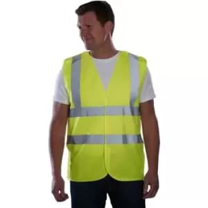 Grafters Unisex Hi-Visibility Safety Waistcoat (5XL) (Yellow) - Yellow