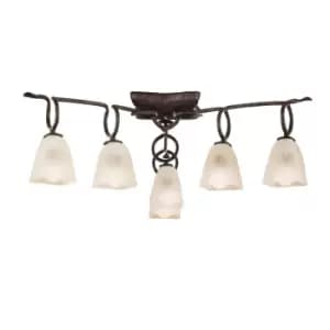 (0001 001) Oberture Ceiling 6 Light E14, Brown/Black Oxide