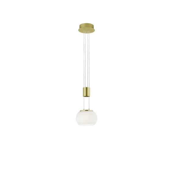 Madison Modern Dome Pendant Ceiling Light Brass Matt 3000K