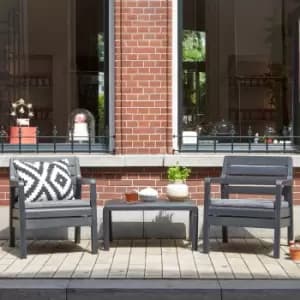 Delano 2 Seater Balcony Set Graphite (Grey)