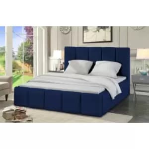 Lurita Bed King Plush Velvet Blue