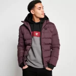 11 Degrees Missile V3 Jacket Peak Hood - Mulled Red - L