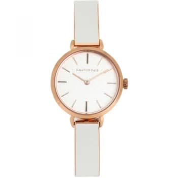 Agama Cream & Rose Gold Plain Bangle Watch