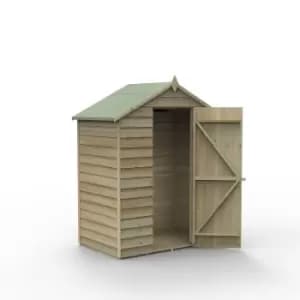 Forest Garden 5X3 Ft Apex Overlap Wooden Shed With Floor (Base Included) - Assembly Service Included