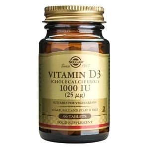 Solgar Vitamin D3 Cholecalciferol 1000IU 25ug Tablets 180 Tabs