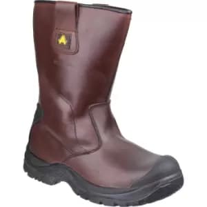 Amblers Mens Safety As249 Cadair Waterproof Pull On Rigger Boots Brown Size 7
