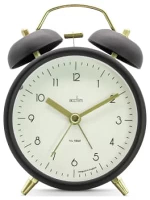 Acctim Aksel Double Bell Alarm Clock Black