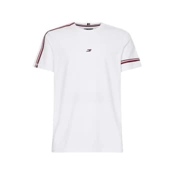 Tommy Sport Hilfiger S Tape T Shirt - White YBR