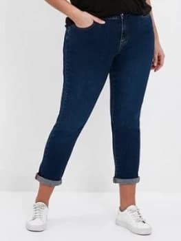 Evans Girlfriend Jean - Mid Wash