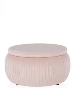 Cosmoliving Cosmo Living Sapphire Round Velvet Storage Ottoman