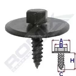 ROMIX Sheet Metal Screw C60465 MERCEDES-BENZ,E-Klasse Limousine (W211),C-Klasse Limousine (W203),190 (W201),A-Klasse (W168),C-Klasse Limousine (W202)