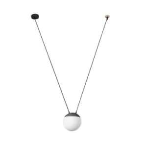 Mine 1 Light Ceiling Pendant Wood, Dark Grey, E27