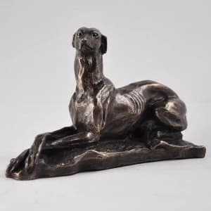Lying Down Greyhound by Harriet Glen Cold Cast Bronze Sculpture 9cm