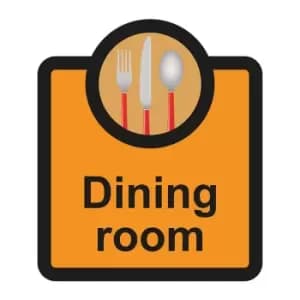 Dining Room Sign, Self Adhesive Foamex (266mm x 310mm)