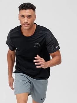 Nike Run Dry Fit Run Division Rise 365 T-Shirt - Black Size M Men