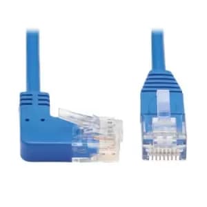 Tripp Lite N204-S05-BL-RA Right-Angle Cat6 Gigabit Molded Slim UTP Ethernet Cable (RJ45 Right-Angle M to RJ45 M) Blue 5 ft. (1.52 m)