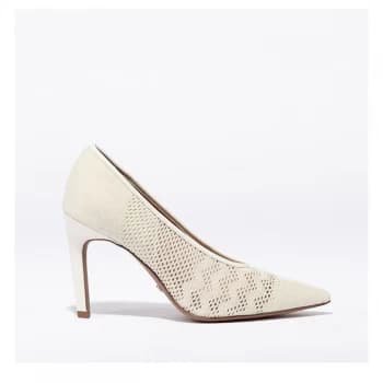 Reiss Zena Court Mesh Heels - Off White