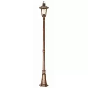Outdoor IP44 1 Bulb Lamp Post Rusty Bronze Patina LED E27 100W