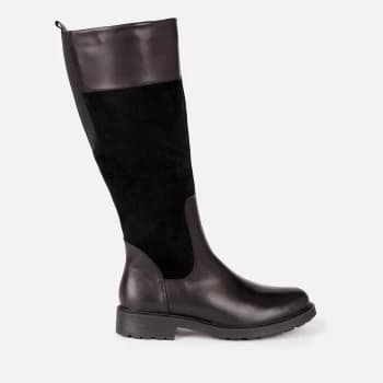Clarks Womens Orinoco 2 Hi Leather/Warm Lined Knee High Boots - Black - UK 4