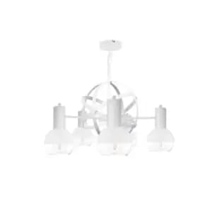Planet Pendant Ceiling Light White, 60cm, 5x E27