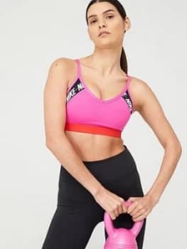 Nike Light Support Indy Logo Sports Bra - Pink