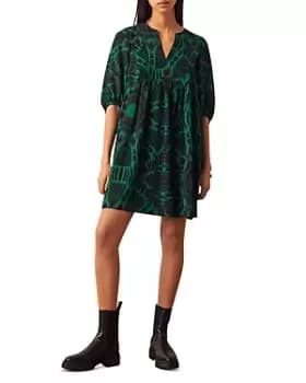 ba & sh Cleo Graphic Print Dress