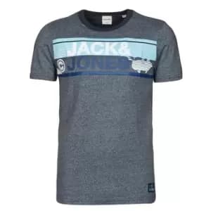 Jack Jones JCONICCO mens T shirt in Blue - Sizes S,M,L,XS