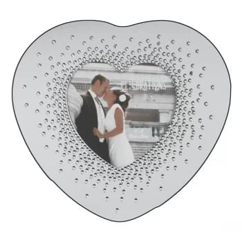 4" x 4" - Celebrations Starburst Crystal Heart Frame