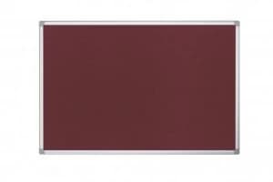 Bi-Office Maya Burgundy Felt Ntcbrd Alu Frame 120x120cm