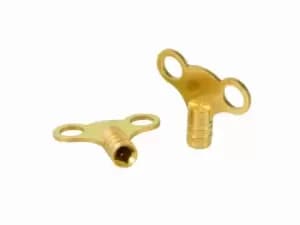 Dickie Dyer 476883 Brass ClockType Radiator Bleed Keys 2pk 11.016