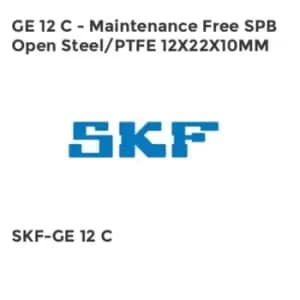 GE 12 C - Maintenance Free SPB Open Steel/PTFE 12X22X10MM