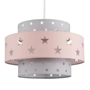 Value Essentials Weaver Blush Pink and Dark Grey Star Pendant Shade