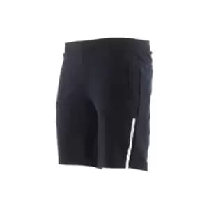 Armani Exchange Deep Navy Silver Logo Bermuda Shorts
