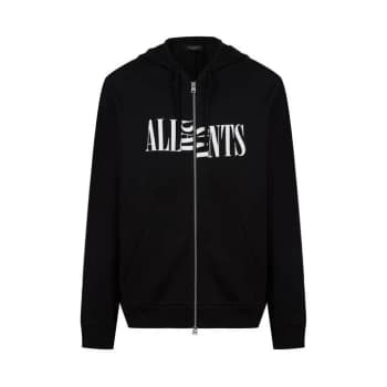 AllSaints Nico Zip Hoody - Jet Black